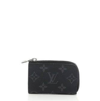 Louis Vuitton Zip Coin Purse Monogram Eclipse Canvas