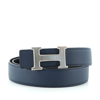 Hermes H Strie Buckle Reversible Belt