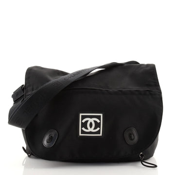 Chanel Sport Line Buckle Messenger Bag Nylon Large