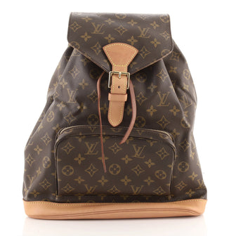Louis Vuitton Vintage Montsouris Backpack Monogram Canvas GM