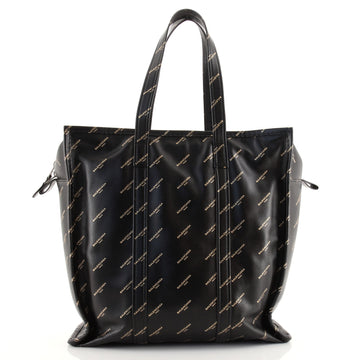 Balenciaga Bazar Logo Tote Printed Leather Medium