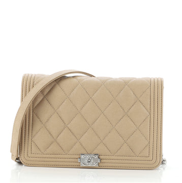 Chanel Boy Wallet on Chain Quilted Caviar