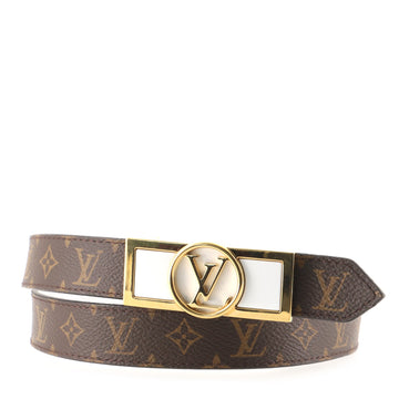 Louis Vuitton Dauphine Reversible Belt Monogram Canvas and Leather Thin