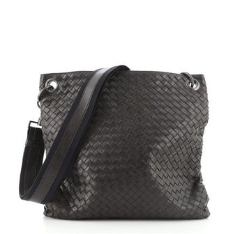 Bottega Veneta Flat Messenger Bag Intrecciato Nappa Large