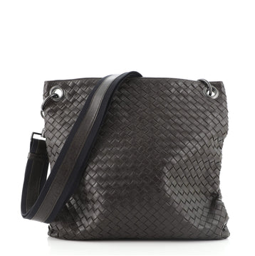 Bottega Veneta Flat Messenger Bag Intrecciato Nappa Large