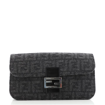 Fendi Baguette Clutch Zucca Wool