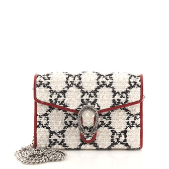 Gucci Dionysus Chain Wallet GG Tweed Small