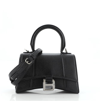 Balenciaga Hourglass Top Handle Bag Leather XS
