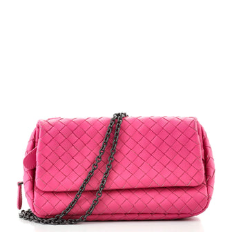 Bottega Veneta Expandable Chain Crossbody Bag Intrecciato Nappa Small