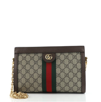 Gucci Ophidia Chain Shoulder Bag GG Coated Canvas Small