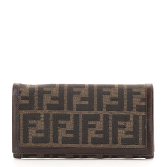 Fendi Continental Wallet Zucca Canvas Long