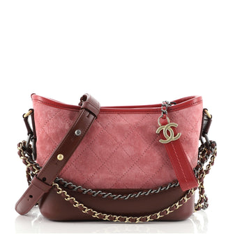 Chanel Gabrielle Hobo Quilted Suede