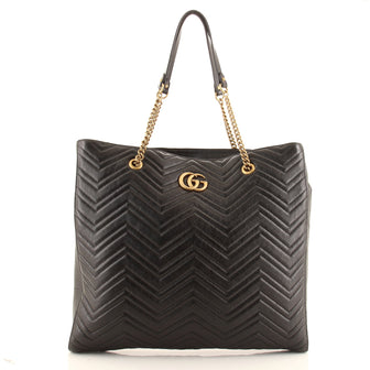 Gucci GG Marmont Zip Tote Matelasse Leather Large