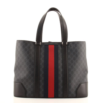Gucci Web Open Tote GG Coated Canvas Large