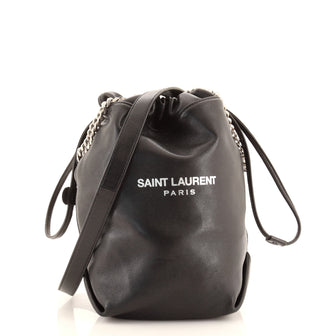 Saint Laurent Teddy Bucket Bag Leather Small