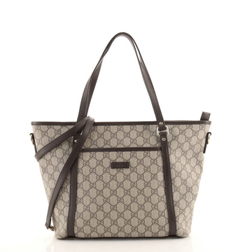 Gucci Front Pocket Convertible Tote GG Coated Canvas Medium
