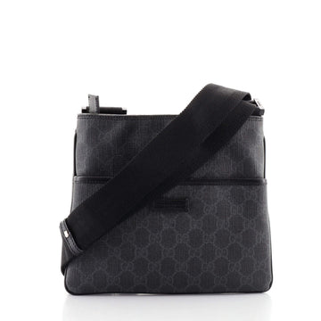Gucci Flat Messenger Bag GG Coated Canvas Small
