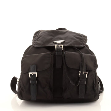 Prada Double Front Pocket Backpack Tessuto Medium