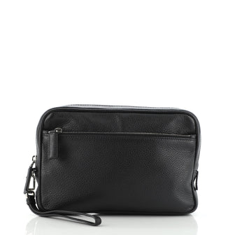 Prada Wristlet Zip Clutch Vitello Daino Large