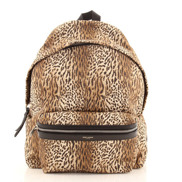 Saint Laurent City Backpack Printed Cotton Medium