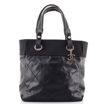Chanel Biarritz Tote Quilted Coated Canvas Small