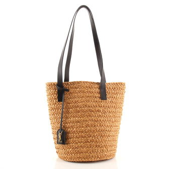 Saint Laurent Panier Basket Shopper Raffia Small