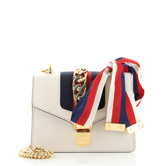 Gucci Sylvie Chain Shoulder Bag Leather Mini