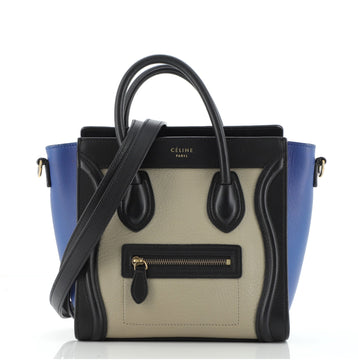 Celine Tricolor Luggage Bag Leather Nano