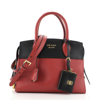 Prada Esplanade Tote Saffiano with City Calf Small