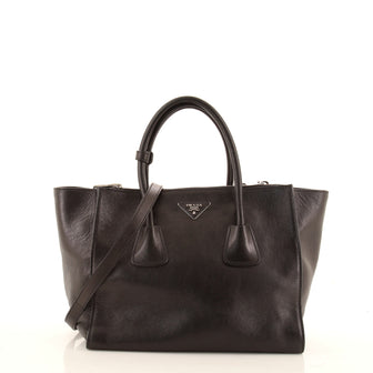 Prada Twin Pocket Tote Glace Calf Medium