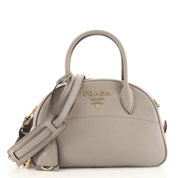 Prada Convertible Dual Strap Bowling Bag Vitello Daino Small