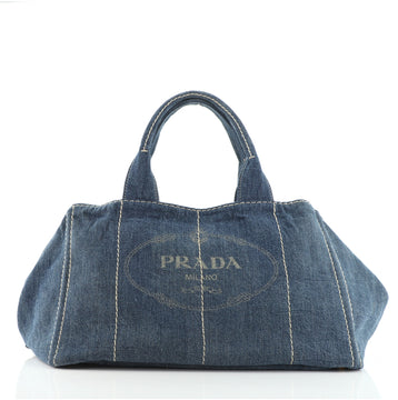 Prada Canapa Tote Denim Large