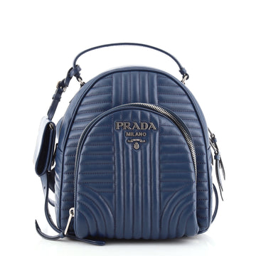 Prada Front Pocket Backpack Diagramme Quilted Leather Small