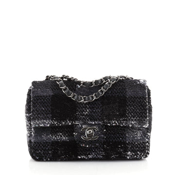 Chanel Classic Single Flap Bag Sequins Mini