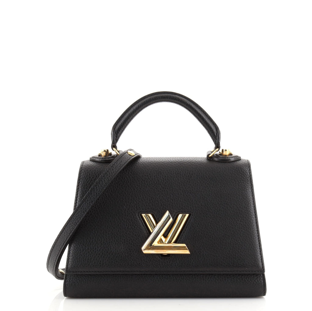 Louis Vuitton Twist One Handle Bag Taurillon Leather PM Black 84682134