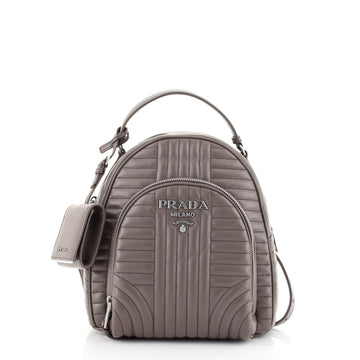 Prada Front Pocket Backpack Diagramme Quilted Leather Small