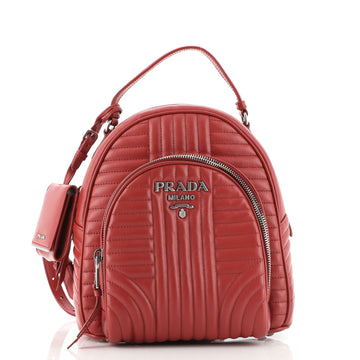 Prada Front Pocket Backpack Diagramme Quilted Leather Small