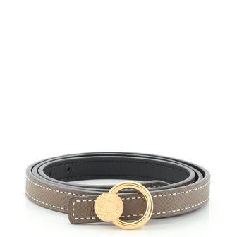 Hermes Mini Laquee Reversible Belt Leather Thin