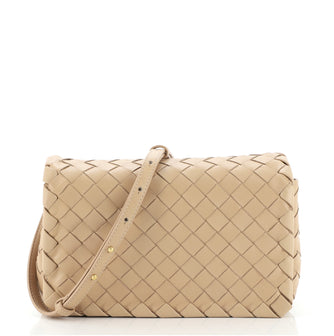 Bottega Veneta Full Flap Crossbody Bag Intrecciato Nappa Mini