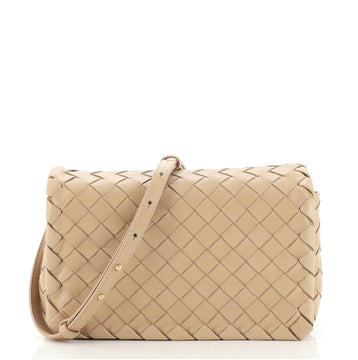 Bottega Veneta Full Flap Crossbody Bag Intrecciato Nappa Mini