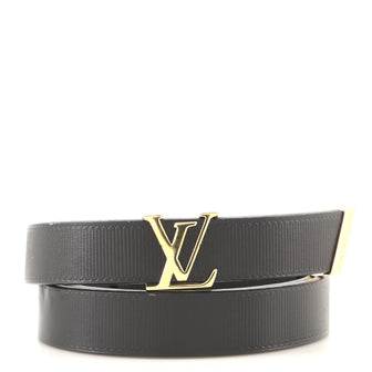 Louis Vuitton LV Initiales Belt Embossed Calfskin Thin