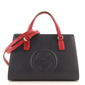 Gucci Soho Convertible Top Handle Satchel Leather Medium