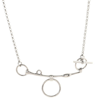 Hermes Mors de Bride Long Necklace Metal