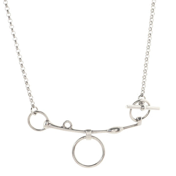 Hermes Mors de Bride Long Necklace Metal