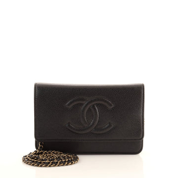 Chanel Timeless Wallet on Chain Caviar