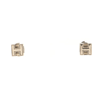 Hermes Cage d'H Stud Earrings Metal