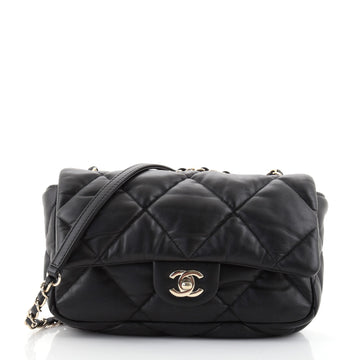 Chanel Puffy CC Chain Flap Bag Quilted Calfskin Medium
