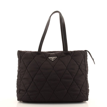 Prada Bomber Convertible Tote Quilted Tessuto Medium