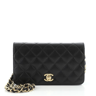 Chanel Vintage Full Flap Bag Quilted Lambskin Mini