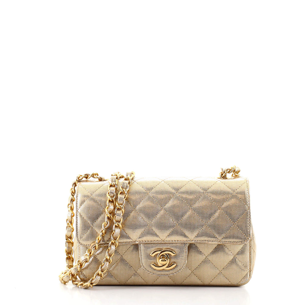 Chanel Classic Single Flap Bag Pixel Effect Quilted Calfskin Mini